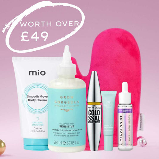 Beauty Bundle Set Self Care Body & Hair 6 Items Worth Over £49!