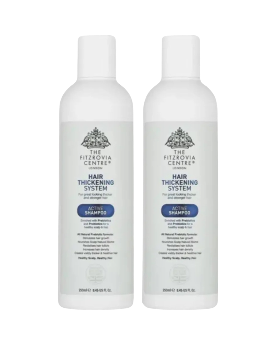 2 x The Fitzrovia Centre Hair Thickening System Active Shampoo 250ml