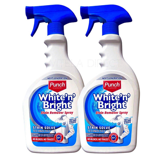 2 x Dylon Punch White 'N' Bright Stain Remover Spray 500ml