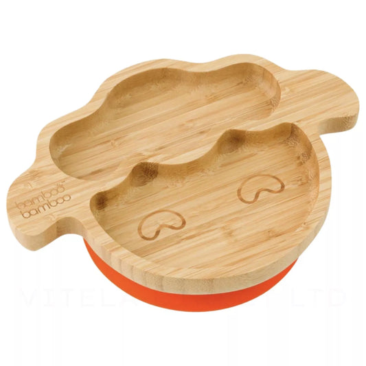 Bamboo Bamboo Baby Suction Plate Lamb Orange